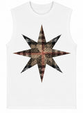 sleeveless check star shirt