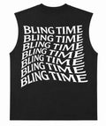 sleeveless bling time shirt